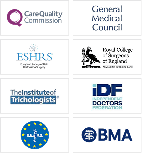 Logos of medical organisations and regulatory bodies including the GMC, Care Quality Commission, Royal College of Surgeons, and others